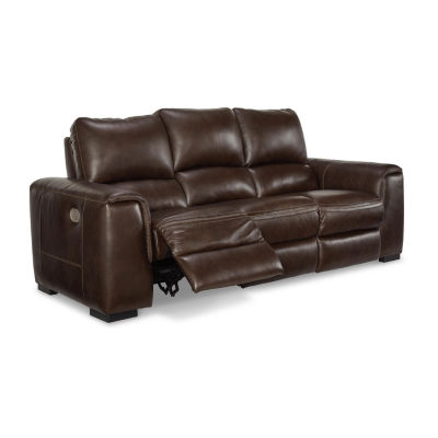 Signature Design By Ashley® Alessandro Dual Power Leather Reclining Sofa