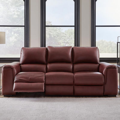 Signature Design By Ashley® Alessandro Dual Power Leather Reclining Sofa