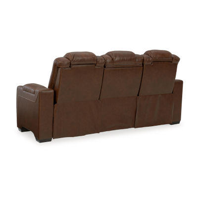 Signature Design By Ashley® Backtrack Dual Power Leather Reclining Sofa