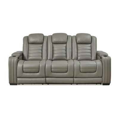 Signature Design By Ashley® Backtrack Dual Power Leather Reclining Sofa