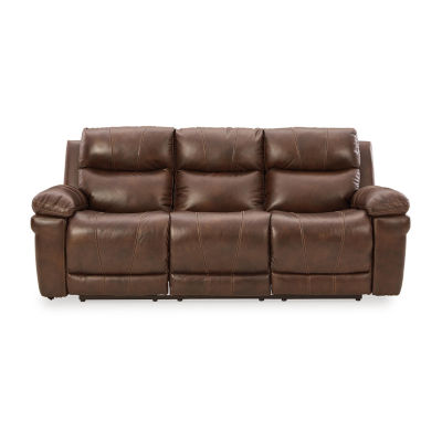 Signature Design By Ashley® Edmar Dual Power Leather Reclining Sofa