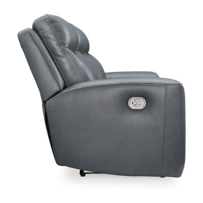 Signature Design By Ashley® Mindanao Dual Power Leather Reclining Sofa