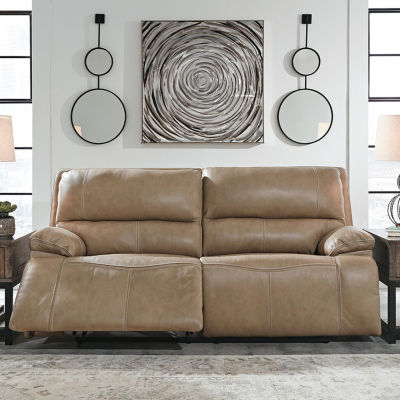 Signature Design By Ashley® Ricmen Dual Power Leather Reclining Sofa