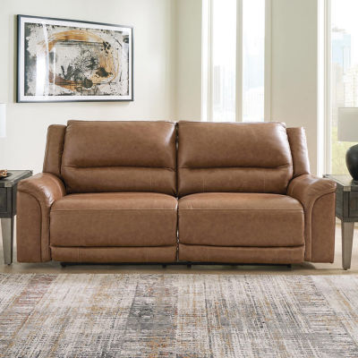 Signature Design By Ashley® Trasimeno Dual Power Leather Reclining Sofa