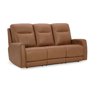 Signature Design By Ashley® Tryanny Triple Power Leather Reclining Sofa