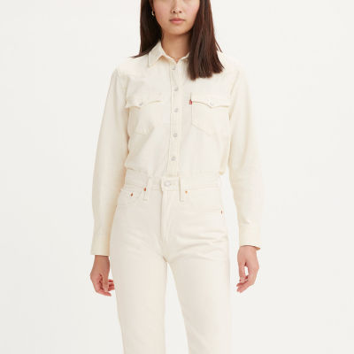 Levi's Womens Long Sleeve Regular Fit Button-Down Shirt