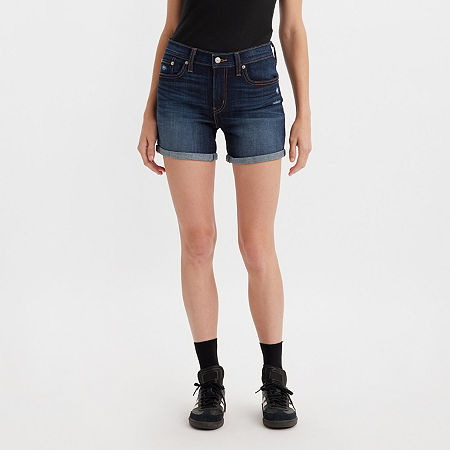 Levi's Women's Mid Length Short, 30, Blue