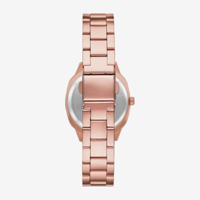 Geneva Womens Crystal Accent Rose Goldtone Bracelet Watch Fmdjm292