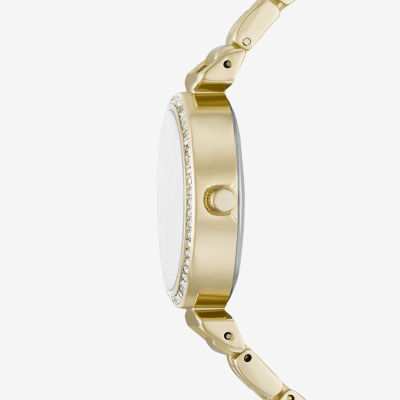 Geneva Womens Crystal Accent Gold Tone Bracelet Watch Fmdjm293