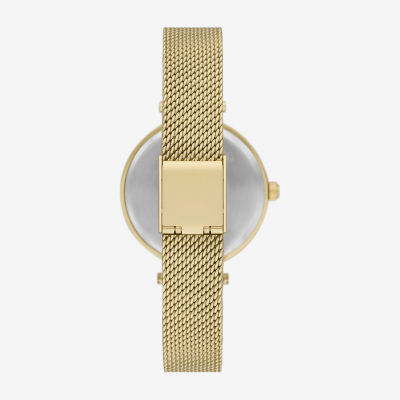 Geneva Womens Crystal Accent Gold Tone Stainless Steel Bracelet Watch Fmdjm297