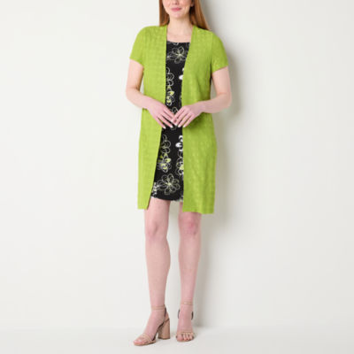 Perceptions FauxJacket Dress, Color Lime Black JCPenney