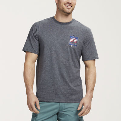 IZOD Saltwater Americana Mens Crew Neck Short Sleeve Classic Fit Graphic T-Shirt