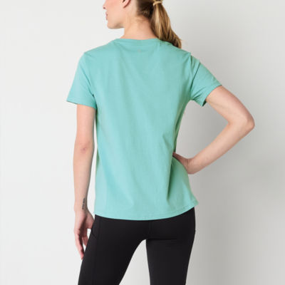 Xersion Womens Cotton Crew Neck Short Sleeve T-Shirt