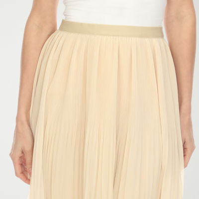 White Mark Womens Midi Flared Skirt