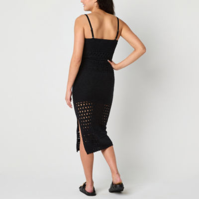 Arizona Womens Juniors Sleeveless Midi Sweater Dress