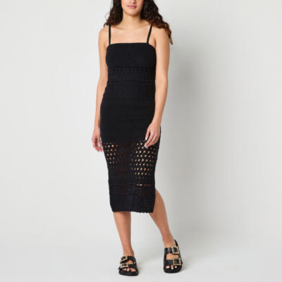 Arizona Womens Juniors Sleeveless Midi Sweater Dress