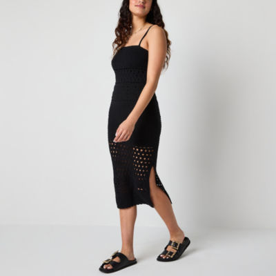 Arizona Womens Juniors Sleeveless Midi Sweater Dress