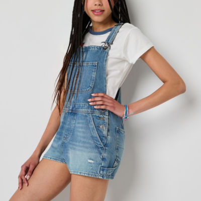 Arizona Sleeveless Womens Shortalls Juniors