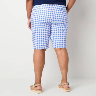 St. John's Bay Womens 11 1/2" Mid Rise Plus Bermuda Short