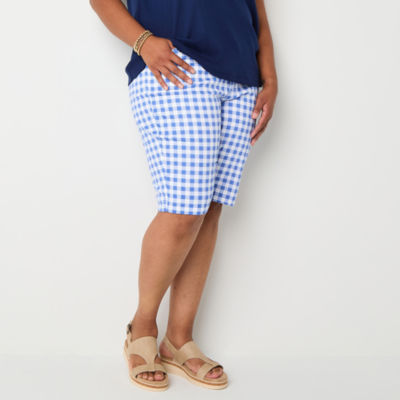 St. John's Bay Womens 11 1/2" Mid Rise Plus Bermuda Short