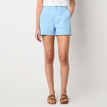 a.n.a Womens Highest Rise Chino Short, 20, Blue