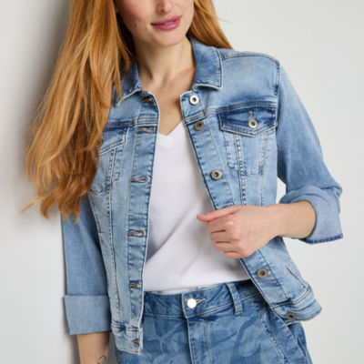 Liz Claiborne Womens Denim Lightweight Jacket