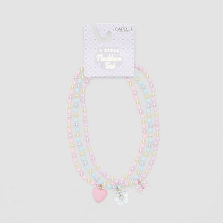 Capelli of N.Y. Girls 3-pc. Jewelry Set, One Size, Pink