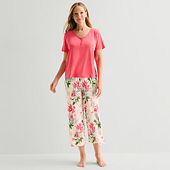 Liz Claiborne Womens Flannel Long Sleeve 2-pc. Pajama Set, Color