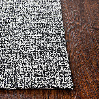 Rizzy Home Brindleton Collection Zelie Grid Hand Tufted Rug Color Black White Jcpenney