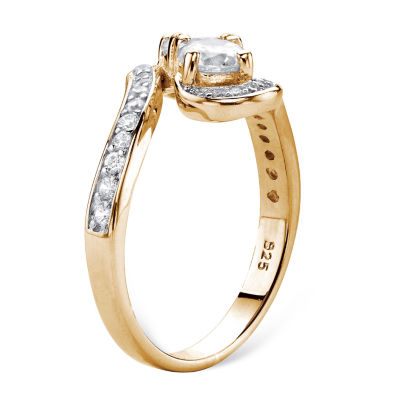 DiamonArt® Womens / CT. T.W. White Cubic Zirconia 14K Gold Over Silver Cocktail Ring