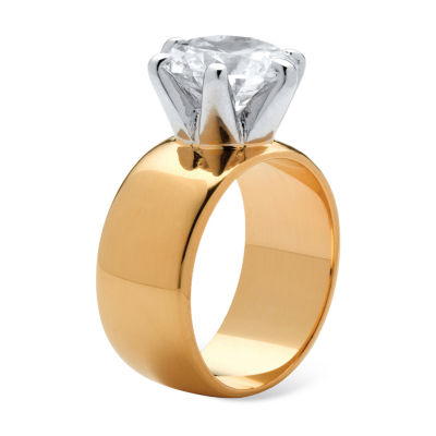 Womens CT. T.W. White Cubic Zirconia 18K Gold Over Brass Engagement Ring