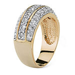 Womens 1 3/4 CT. T.W. White Cubic Zirconia 14K Gold Over Brass Engagement Ring