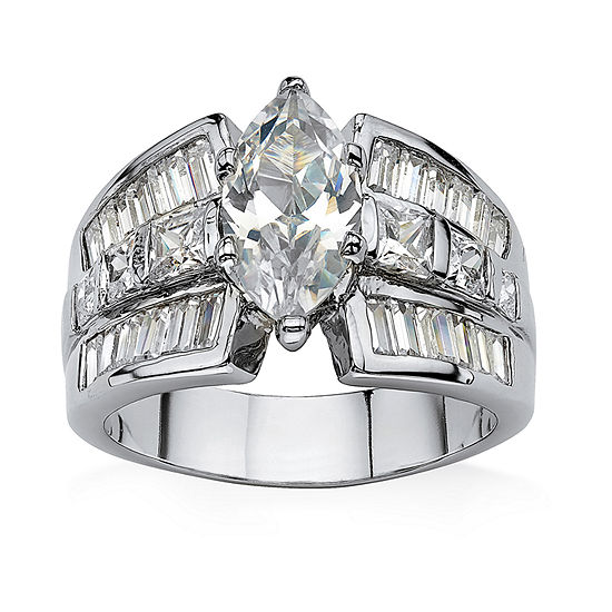 DiamonArt® Womens White Cubic Zirconia Engagement Ring