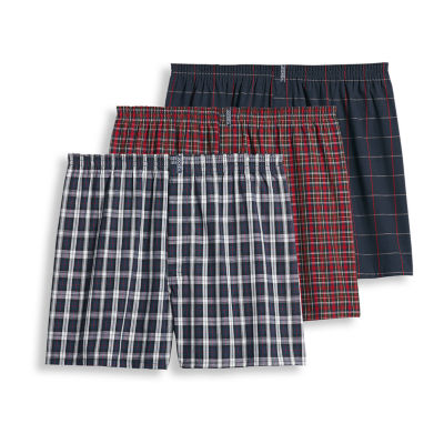 Jockey Classic Woven Full Cut Mens 3 Pack Boxers