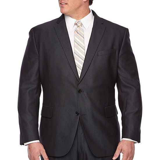 JF J.Ferrar Mens Big and Tall Striped Stretch Fabric Regular Fit Suit ...