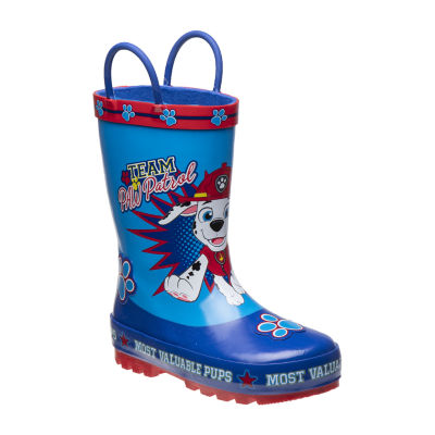 Little & Big Boys Paw Patrol Boots Waterproof Flat Heel Rain Boots ...