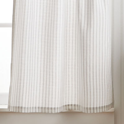 Martha Stewart Ticking Stripe 3-pc. Rod Pocket Kitchen Curtain Window Set