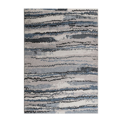 Madison Park Cadence Cozy Shag Abstract Machine Woven Skid Resistant Indoor Rectangular Area Rug