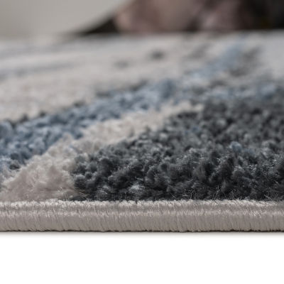 Madison Park Cadence Cozy Shag Abstract Machine Woven Skid Resistant Indoor Rectangular Area Rug