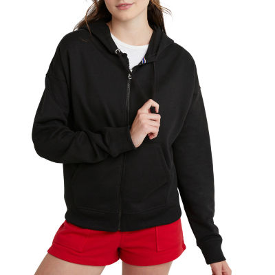 Hanes Womens Long Sleeve Hoodie, Color Black JCPenney