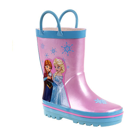  Disney Little & Big Girls Frozen Rainboots Flat Heel Rain Boots