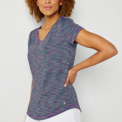 Xersion Train Womens V Neck Short Sleeve T-Shirt