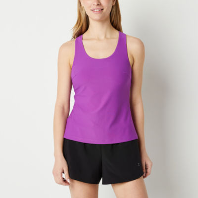 Xersion Shelf Bra Womens Round Neck Sleeveless Tank Top JCPenney