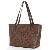 Liz Claiborne Brown Copper Pattern Purse Hand Bag Shoulder LC-1441-P