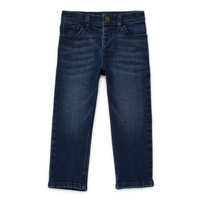 Okie Dokie Toddler Boys Adaptive Adjustable Waist Straight Leg Regular Fit Jean