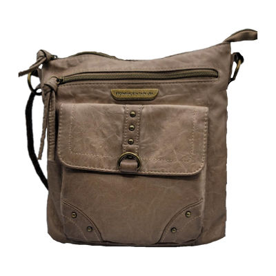 Stone Mountain Solid Smokey Studded Crossbody Bag