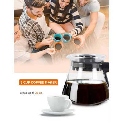Commercial Chef Drip Coffee Maker with pour over cup
