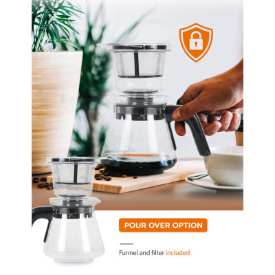 Commercial Chef Drip Coffee Maker with pour over cup