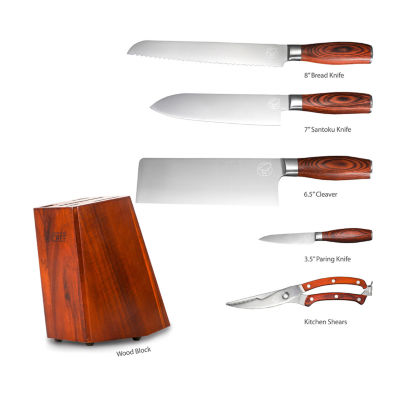 Commercial Chef 6-pc. Knife Block Set