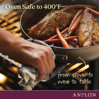 Anolon Advanced Home Hard Anodized 12.5" Divided Grill and Griddle Pan